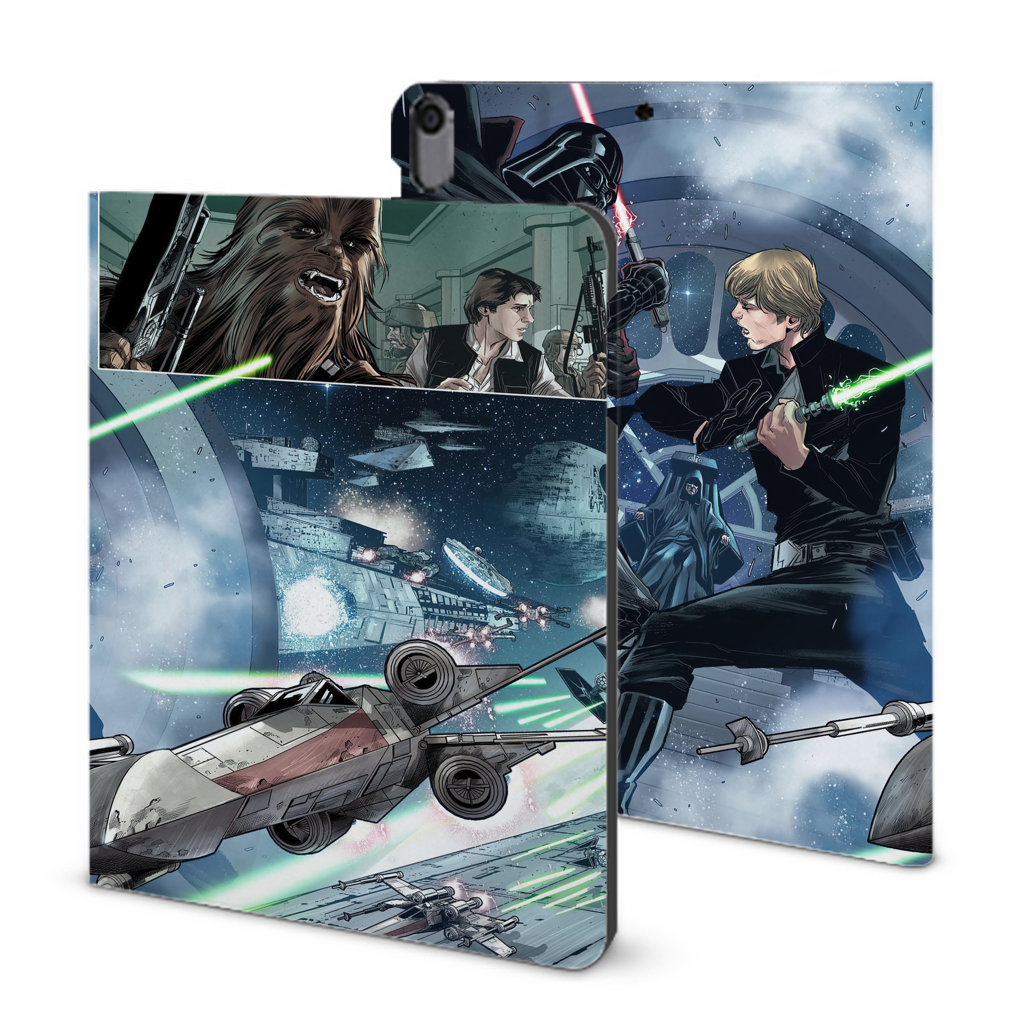 （画像用） スター・ウォーズ Star Wars IPad ケース ブック型 PUレザー TPU 耐衝撃 軽量 薄型 ペン収納なし 全面保護 IPad 各モデル対応